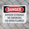Signmission Oxygen Storage No Smoking No Open Flames Danger Sign, Plastic, 10in W x 7in L, 2PK OS-2PACK-DS-P-710-L-1853 - alternate 8